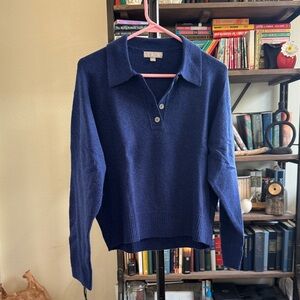J.CrewNavy Blue Collared Sweater